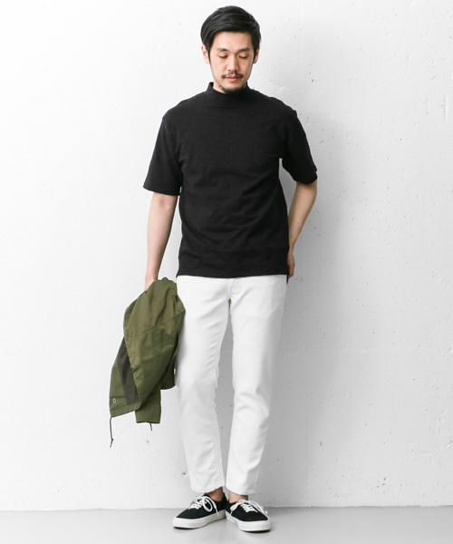 URBAN RESEARCH DOORS MENS（アーバンリサーチ ドアーズ メンズ）の「DOORS スラブ天竺モックネックTee（Tシャツ/カットソー・メンズ・ネイビー/ブラック/グレー/オフホワイト・38/40）」の20枚目の写真