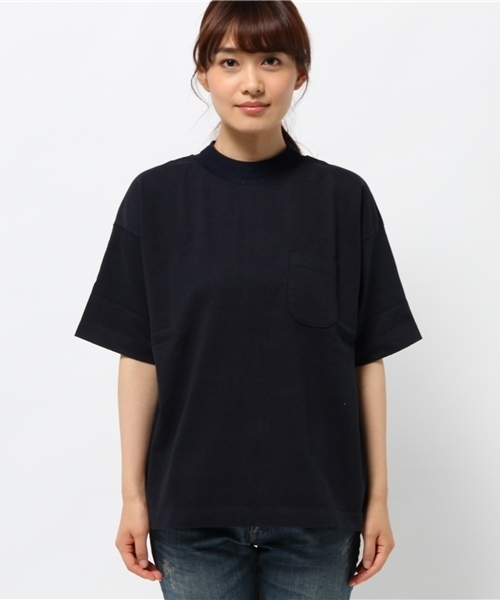 KICS DOCUMENT.(キクス ドキュメント)の「リブ衿 ヘビーコットン ポケットTシャツ(Tシャツ/カットソー・レディース・Navy・3)」の6枚目の写真