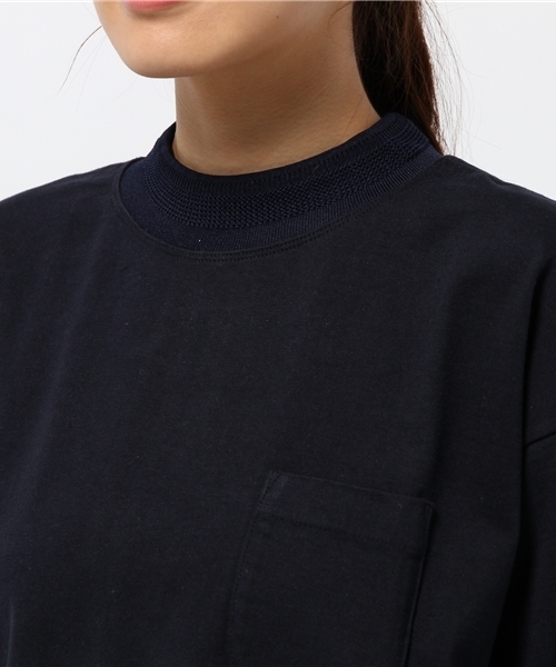 KICS DOCUMENT.(キクス ドキュメント)の「リブ衿 ヘビーコットン ポケットTシャツ(Tシャツ/カットソー・レディース・Navy・3)」の9枚目の写真