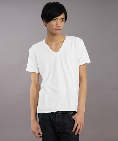 SHIPS JET BLUE（シップスジェットブルー）の「TUBE V/NECK TEE（Tシャツ/カットソー・メンズ・グレー/ブラック/ピンク/レッド/イエロー/オリーブ/ブルー/ホワイト・SMALL/MEDIUM/LARGE）」の15枚目の写真