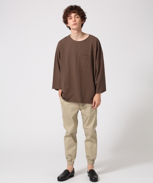 HARE（ハレ）の「【WEB限定アイテム】カツラギストレッチジョガーパンツ(HARE)（その他パンツ・メンズ・ブラック/オフホワイト/ベージュ・LARGE/MEDIUM/SMALL）」の6枚目の写真