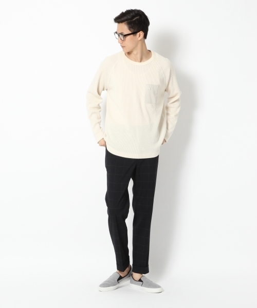 GLOBAL WORK（グローバルワーク）の「ヘビーワッフル長袖Ｔ/728401（Tシャツ/カットソー・メンズ・オフホワイト/ブラック/カーキ・X-LARGE/LARGE/MEDIUM/SMALL）」の11枚目の写真
