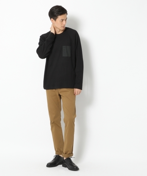 GLOBAL WORK（グローバルワーク）の「ヘビーワッフル長袖Ｔ/728401（Tシャツ/カットソー・メンズ・オフホワイト/ブラック/カーキ・X-LARGE/LARGE/MEDIUM/SMALL）」の13枚目の写真