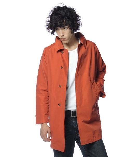 BEAMS PLUS(ビームスプラス)の「BEAMS PLUS / 60/40ステンカラーコート(ステンカラーコート・メンズ・オレンジ・SMALL/MEDIUM)」の4枚目の写真