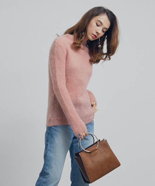 UNITED TOKYO（ユナイテッドトウキョウ）の「モヘアニット（ニット/セーター・レディース・グレー/ピンク/アイボリー/イエロー・FREE）」の4枚目の写真