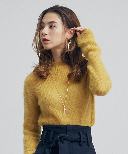 UNITED TOKYO（ユナイテッドトウキョウ）の「モヘアニット（ニット/セーター・レディース・グレー/ピンク/アイボリー/イエロー・FREE）」の3枚目の写真