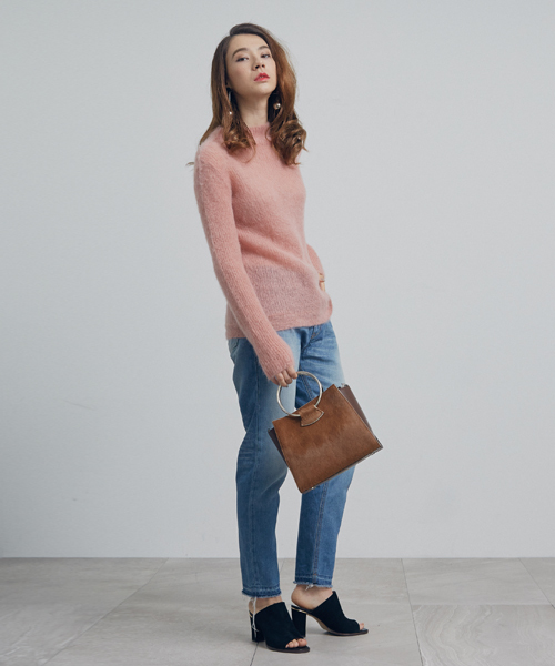 UNITED TOKYO（ユナイテッドトウキョウ）の「モヘアニット（ニット/セーター・レディース・グレー/ピンク/アイボリー/イエロー・FREE）」の16枚目の写真