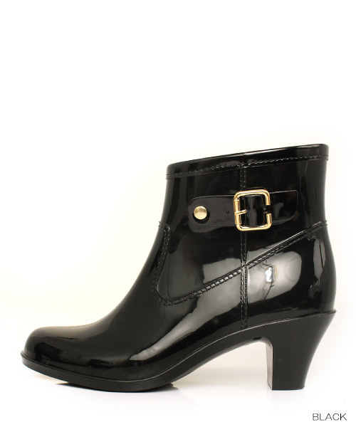 RANDA（ランダ）の「ヒールレインブーツ（レインシューズ・レディース・ブラック/グレー・M/LL/S/L）」の2枚目の写真