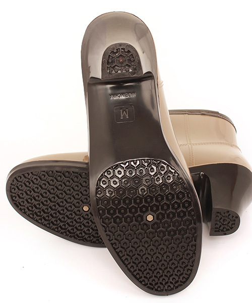 RANDA（ランダ）の「ヒールレインブーツ（レインシューズ・レディース・ブラック/グレー・M/LL/S/L）」の6枚目の写真