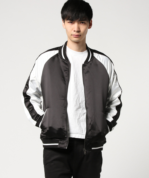 Burner（バーナー）の「【01 BURNER SELECT】リバーシブルスカジャン（ブルゾン・メンズ・ブルー系その他/ブラック×ホワイト・L/M）」の5枚目の写真