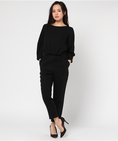 laboratory work（ラボラトリーワーク）の「ダブルクロスレースレイヤー　セットアップ　【結婚式　ワンピース】（つなぎ/オールインワン・レディース・ブラック/ネイビー・MEDIUM）」の19枚目の写真