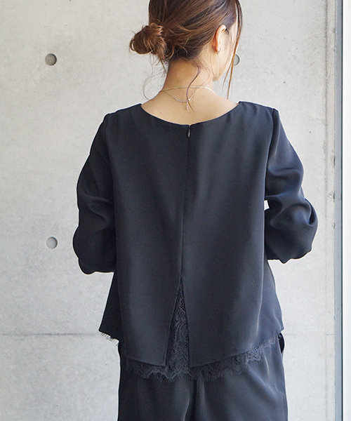 laboratory work（ラボラトリーワーク）の「ダブルクロスレースレイヤー　セットアップ　【結婚式　ワンピース】（つなぎ/オールインワン・レディース・ブラック/ネイビー・MEDIUM）」の18枚目の写真