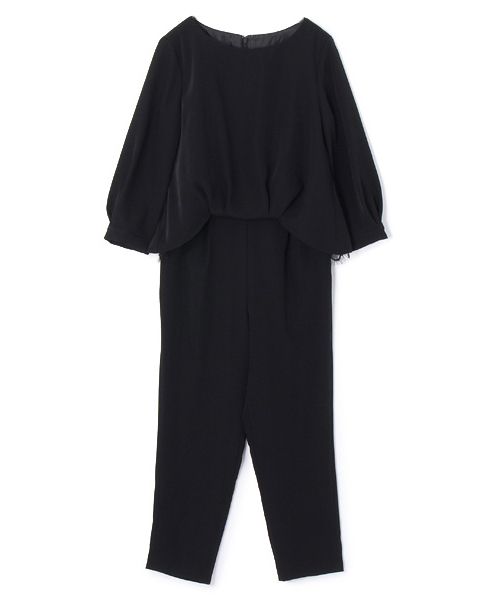 laboratory work（ラボラトリーワーク）の「ダブルクロスレースレイヤー　セットアップ　【結婚式　ワンピース】（つなぎ/オールインワン・レディース・ブラック/ネイビー・MEDIUM）」の21枚目の写真