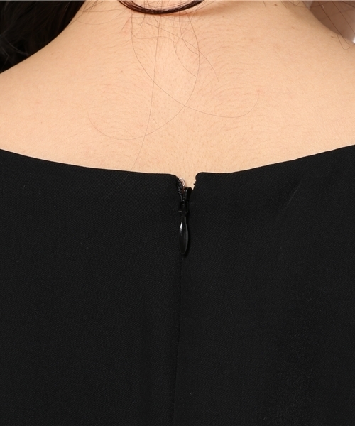 laboratory work（ラボラトリーワーク）の「ダブルクロスレースレイヤー　セットアップ　【結婚式　ワンピース】（つなぎ/オールインワン・レディース・ブラック/ネイビー・MEDIUM）」の10枚目の写真