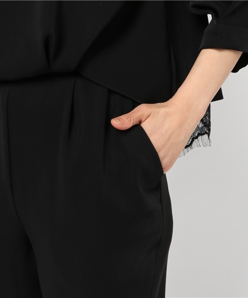 laboratory work（ラボラトリーワーク）の「ダブルクロスレースレイヤー　セットアップ　【結婚式　ワンピース】（つなぎ/オールインワン・レディース・ブラック/ネイビー・MEDIUM）」の12枚目の写真