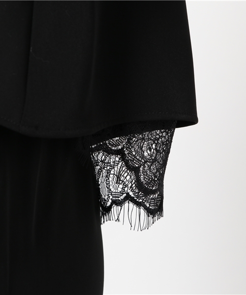 laboratory work（ラボラトリーワーク）の「ダブルクロスレースレイヤー　セットアップ　【結婚式　ワンピース】（つなぎ/オールインワン・レディース・ブラック/ネイビー・MEDIUM）」の14枚目の写真