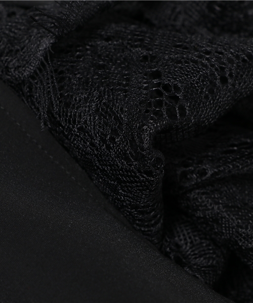 laboratory work（ラボラトリーワーク）の「ダブルクロスレースレイヤー　セットアップ　【結婚式　ワンピース】（つなぎ/オールインワン・レディース・ブラック/ネイビー・MEDIUM）」の9枚目の写真