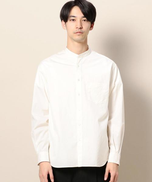 BEAUTY&YOUTH UNITED ARROWS（ビューティーアンドユースユナイテッドアローズ）の「BY ブロード バンドカラー シャツ ◆（シャツ/ブラウス・メンズ・グレー/ナチュラル・SMALL/X-LARGE/LARGE/X-SMALL/MEDIUM）」の9枚目の写真