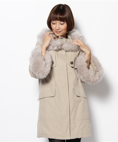 GRACE CONTINENTAL(グレースコンチネンタル)の「C/Nバイオコート(モッズコート・レディース・ベージュ/カーキ・36)」の2枚目の写真