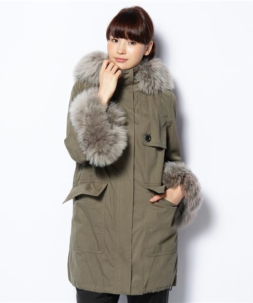 GRACE CONTINENTAL(グレースコンチネンタル)の「C/Nバイオコート(モッズコート・レディース・ベージュ/カーキ・36)」の17枚目の写真