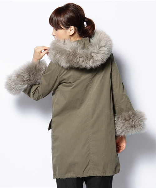 GRACE CONTINENTAL(グレースコンチネンタル)の「C/Nバイオコート(モッズコート・レディース・ベージュ/カーキ・36)」の4枚目の写真