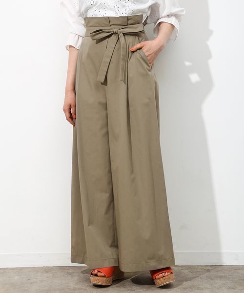 VIS（ビス）の「足長ワイドパンツ（その他パンツ・レディース・カーキ/ベージュ/ネイビー・S/M）」の3枚目の写真