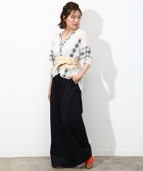 VIS（ビス）の「足長ワイドパンツ（その他パンツ・レディース・カーキ/ベージュ/ネイビー・S/M）」の11枚目の写真