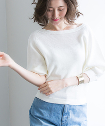 STUDIOUS | STUDIOUS バルーンウォッシャブル半袖ニット(ニット/セーター)