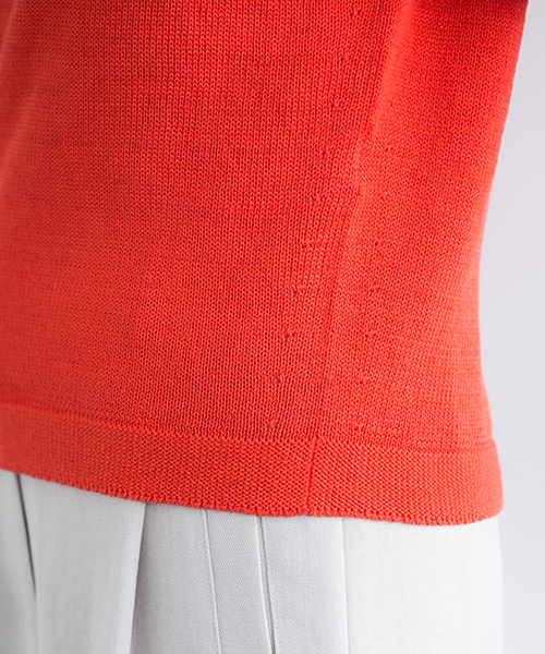 STUDIOUS（ステュディオス）の「バルーンウォッシャブル半袖ニット（ニット/セーター・レディース・ブラウン/レッド/オフホワイト・FREE）」の8枚目の写真