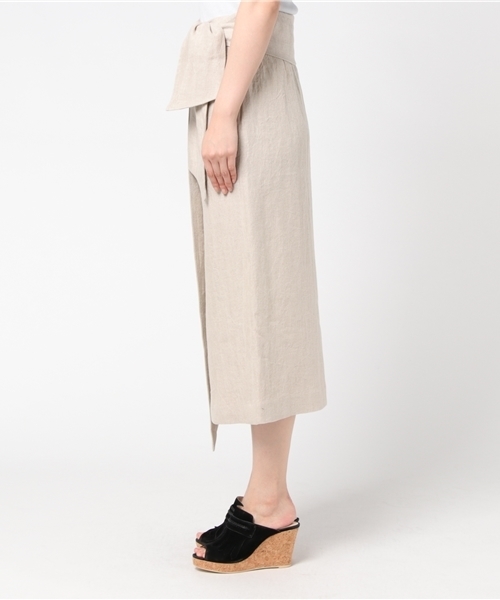 plage（プラージュ）の「リネンヘリンボン ミモレスカート◇（スカート  