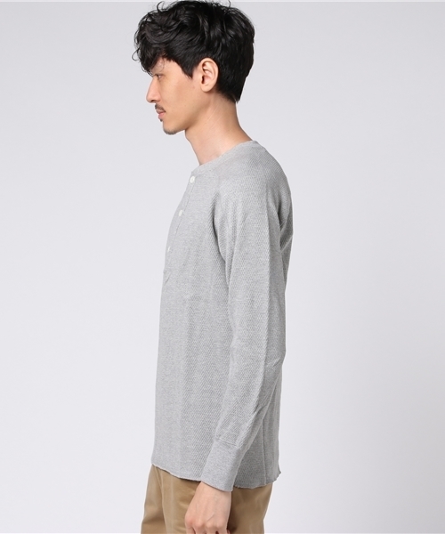 3色4サイズ】 je713 新品 HOUSTON ヘビーウェイト 無地 サーマル ヘンリーネック ロンT 20972 メンズ ヒューストン HEAVY  THERMAL C/N LONG SLEEVES T-SHIRT むじ ムジ 肉厚 ワッフル 長袖 Tシャツ アメカジ 【smtb-kd】 セール】【 HOUSTON】ヘビーウェイト/サーマル ... [ヒューストン] サーマル メンズ 長袖 （ 厚手・ハニカム・無地 ）