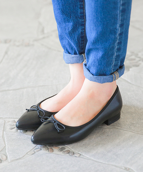 welleg（ウェレッグ）の「2.5cmヒール ポインテッドトゥ バレエシューズ（バレエシューズ・レディース・ブラック系その他/ブラック系その他2/レッド系その他/ブラック/グレー/ブラウン系その他/ブラウン/レッド系その他2/レッド/ワインレッド/グリーン系その他2/モスグリーン/ネイビー/ピンク系その他・36/37/39/38/41/34/35/40）」の3枚目の写真