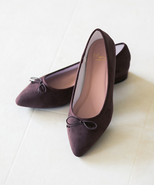 welleg（ウェレッグ）の「2.5cmヒール ポインテッドトゥ バレエシューズ（バレエシューズ・レディース・ブラック系その他/ブラック系その他2/レッド系その他/ブラック/グレー/ブラウン系その他/ブラウン/レッド系その他2/レッド/ワインレッド/グリーン系その他2/モスグリーン/ネイビー/ピンク系その他・36/37/39/38/41/34/35/40）」の6枚目の写真