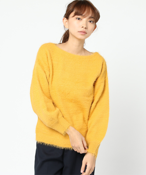 【Burner for women】Nyシャギー 袖バルーン ニット,. 【Burner for women】Nyシャギー 袖バルーン ニット,.
