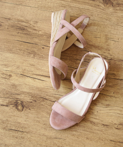 menue(メヌエ)の「3.5cmヒール ジュート ゴムストラップサンダル(サンダル・レディース・モスグリーン/フューシャピンク/ベージュ/その他1/ブラック系その他/アッシュグレー/ネイビー/マスタード/イエロー/ライトグレー/グレー/ラベンダー/ブラウン系その他/ブラック/ピンク/その他2/スモークピンク/チェック/シルバー/テラコッタ/ゼブラ/ブラック系その他3/ライトグリーン/グレイッシュベージュ/その他/グレイッシュブルー/パイソン/ブラック系その他2/ブラウン系その他2/グレー系その他/その他3・L/M/SS/LL/S/3L)」の22枚目の写真