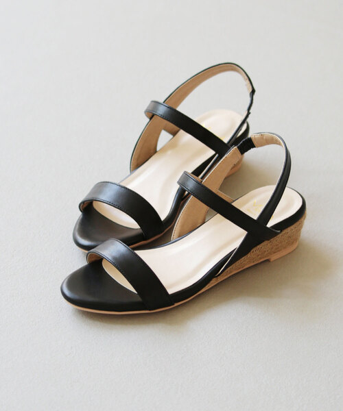 menue(メヌエ)の「3.5cmヒール ジュート ゴムストラップサンダル(サンダル・レディース・モスグリーン/フューシャピンク/ベージュ/その他1/ブラック系その他/アッシュグレー/ネイビー/マスタード/イエロー/ライトグレー/グレー/ラベンダー/ブラウン系その他/ブラック/ピンク/その他2/スモークピンク/チェック/シルバー/テラコッタ/ゼブラ/ブラック系その他3/ライトグリーン/グレイッシュベージュ/その他/グレイッシュブルー/パイソン/ブラック系その他2/ブラウン系その他2/グレー系その他/その他3・L/M/SS/LL/S/3L)」の2枚目の写真