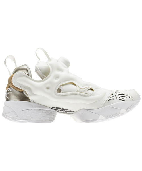Reebok（リーボック）の「インスタポンプフューリー カットアウト INSTAPUMP FURY CUTOUTS（スニーカー・レディース・ホワイト/ブラック×ゴールド・24.5cm/25.0cm/26.0cm/27.5cm/23.0cm/28.0cm/25.5cm/27.0cm/26.5cm/23.5cm/24.0cm）」の14枚目の写真