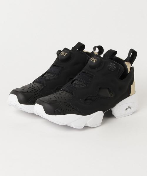 Reebok（リーボック）の「インスタポンプフューリー カットアウト INSTAPUMP FURY CUTOUTS（スニーカー・レディース・ホワイト/ブラック×ゴールド・24.5cm/25.0cm/26.0cm/27.5cm/23.0cm/28.0cm/25.5cm/27.0cm/26.5cm/23.5cm/24.0cm）」の5枚目の写真