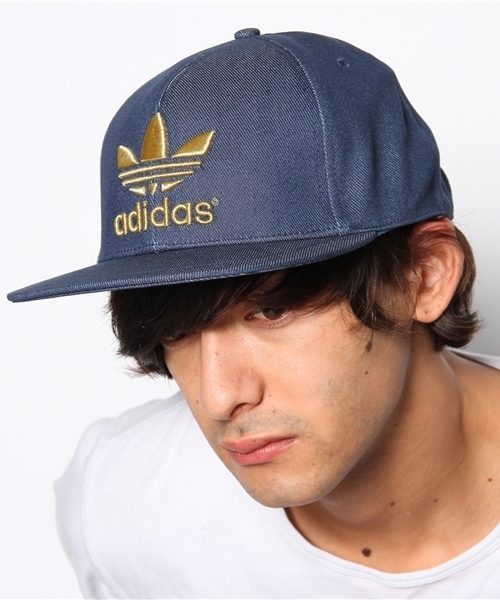 adidas アディダス ダメージ デニム地 キャップ 帽子 ユニ