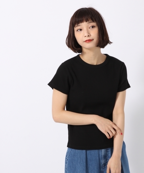 LOWRYS FARM（ローリーズファーム）の「アソートリブＴシャツ  796458（Tシャツ/カットソー・レディース・ホワイト/ホワイト系その他/ブラック/グレー/グレー系その他/ネイビー/ブラック系その他・MEDIUM/LARGE）」の4枚目の写真