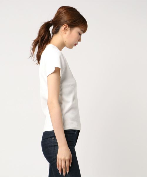 LOWRYS FARM（ローリーズファーム）の「アソートリブＴシャツ  796458（Tシャツ/カットソー・レディース・ホワイト/ホワイト系その他/ブラック/グレー/グレー系その他/ネイビー/ブラック系その他・MEDIUM/LARGE）」の9枚目の写真