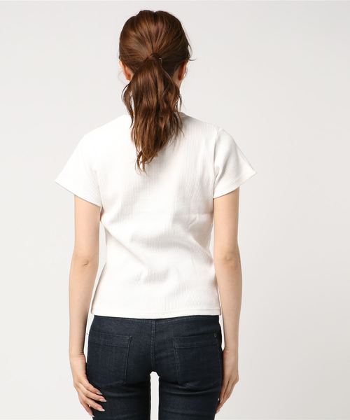 LOWRYS FARM（ローリーズファーム）の「アソートリブＴシャツ  796458（Tシャツ/カットソー・レディース・ホワイト/ホワイト系その他/ブラック/グレー/グレー系その他/ネイビー/ブラック系その他・MEDIUM/LARGE）」の8枚目の写真