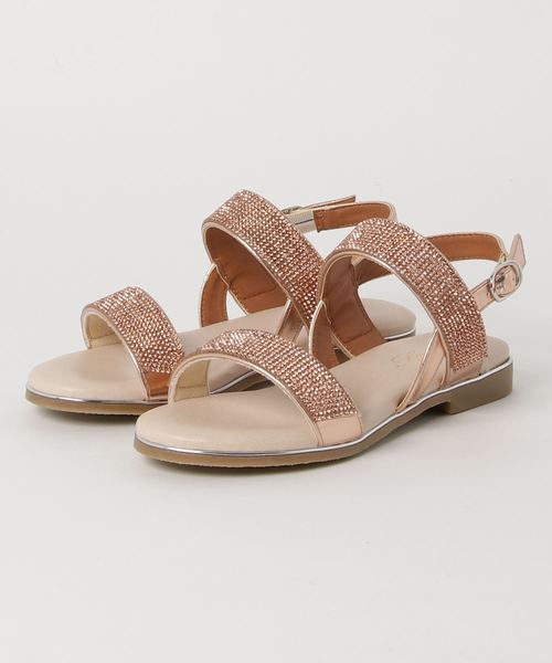 GeeRA（ジーラ）の「【美ラク】キラキラローヒールサンダル（サンダル・レディース・シルバー/ピンク系その他/ブラック/ブラック系その他・MEDIUM/X-LARGE/LARGE/SMALL）」の3枚目の写真