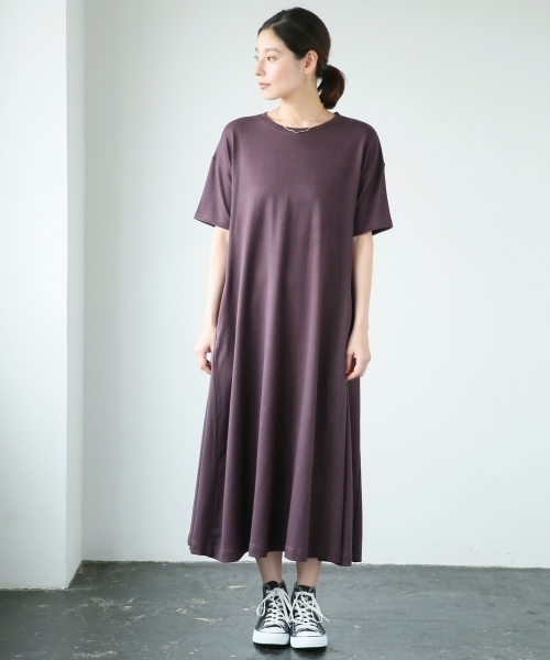 LEPSIM（レプシィム）の「Aラインフレアロングワンピース　804340（ワンピース・レディース・ブラック/ダークブラウン/グレイッシュベージュ・FREE）」の7枚目の写真