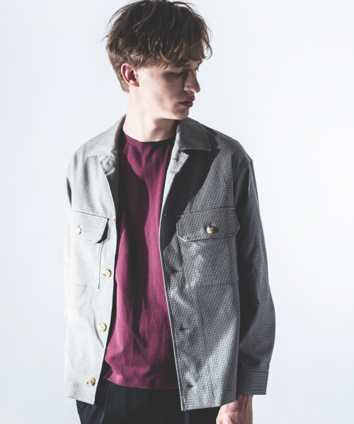 ABAHOUSE(アバハウス)の「【セットアップ対応】TRチェックシャツブルゾン(ブルゾン・メンズ・チャコールグレー/ベージュ・44/46/48)」の1枚目の写真