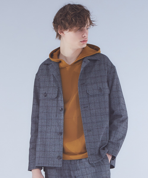 ABAHOUSE(アバハウス)の「【セットアップ対応】TRチェックシャツブルゾン(ブルゾン・メンズ・チャコールグレー/ベージュ・44/46/48)」の2枚目の写真