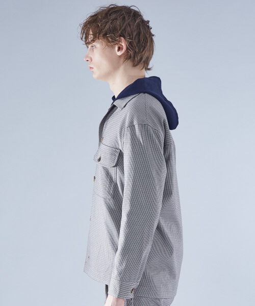 ABAHOUSE(アバハウス)の「【セットアップ対応】TRチェックシャツブルゾン(ブルゾン・メンズ・チャコールグレー/ベージュ・44/46/48)」の16枚目の写真