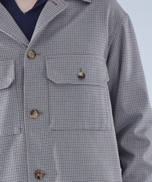 ABAHOUSE(アバハウス)の「【セットアップ対応】TRチェックシャツブルゾン(ブルゾン・メンズ・チャコールグレー/ベージュ・44/46/48)」の13枚目の写真