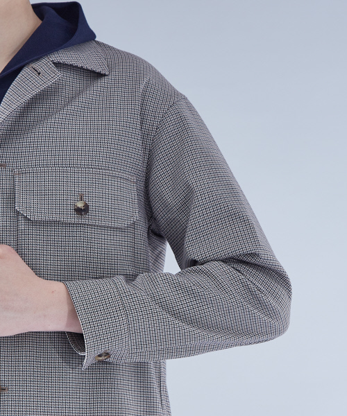 ABAHOUSE(アバハウス)の「【セットアップ対応】TRチェックシャツブルゾン(ブルゾン・メンズ・チャコールグレー/ベージュ・44/46/48)」の12枚目の写真