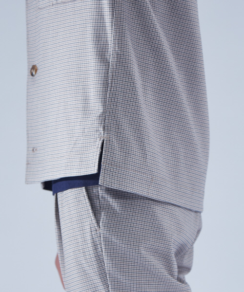 ABAHOUSE(アバハウス)の「【セットアップ対応】TRチェックシャツブルゾン(ブルゾン・メンズ・チャコールグレー/ベージュ・44/46/48)」の10枚目の写真